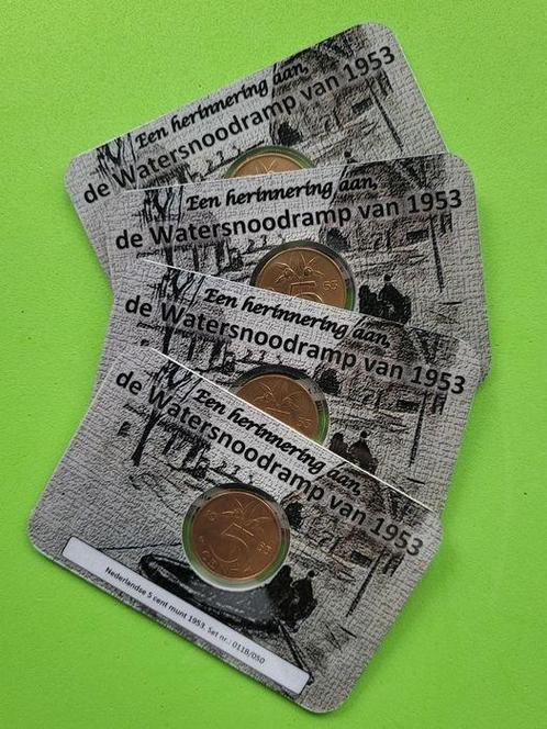 Nederland - Set of coin cards in memory of the Flood, Postzegels en Munten, Munten | Nederland