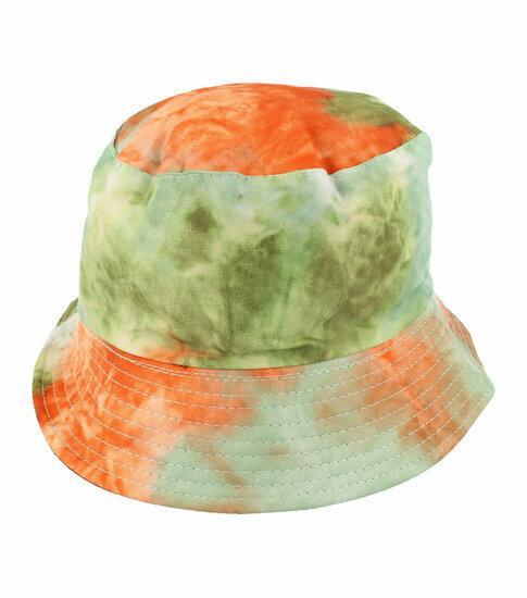 Bucket hat hoedje - Tie dye patroon onesize - Groen oranje, Kleding | Dames, Hoeden en Petten