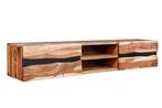Hangend tv-meubel AMAZONAS 160cm bruin Sheesham massief hout, Nieuw, Ophalen of Verzenden