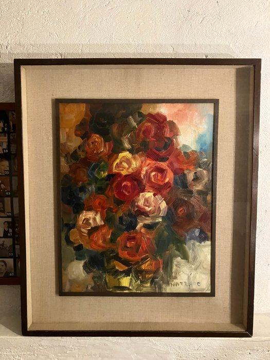Francesco Nazzaro (1921-2009) - Fiori, Antiek en Kunst, Kunst | Schilderijen | Klassiek