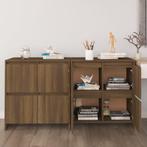 vidaXL Dressoirs 2 st 70x41x75 cm bewerkt hout bruin, Verzenden, Nieuw, 50 tot 100 cm, 25 tot 50 cm
