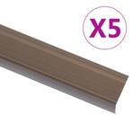 vidaXL Trapneuzen L-vormig 5 st 100 cm aluminium bruin, Doe-het-zelf en Verbouw, Ladders en Trappen, Verzenden, Nieuw