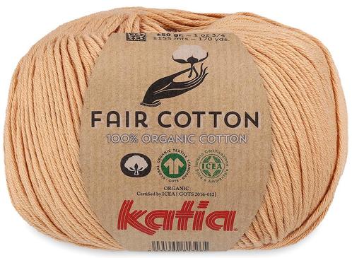 Katia Fair Cotton - 45 koperbruin - Biologisch Katoengaren, Hobby en Vrije tijd, Breien en Haken, Ophalen of Verzenden
