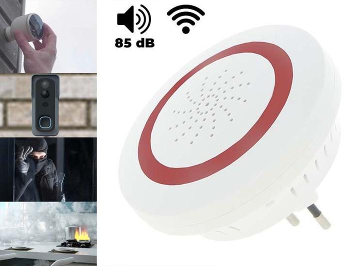 Qnect Slimme Wifi Sirene - 85 dB - Wit, Watersport en Boten, Bootonderdelen, Nieuw, Verzenden