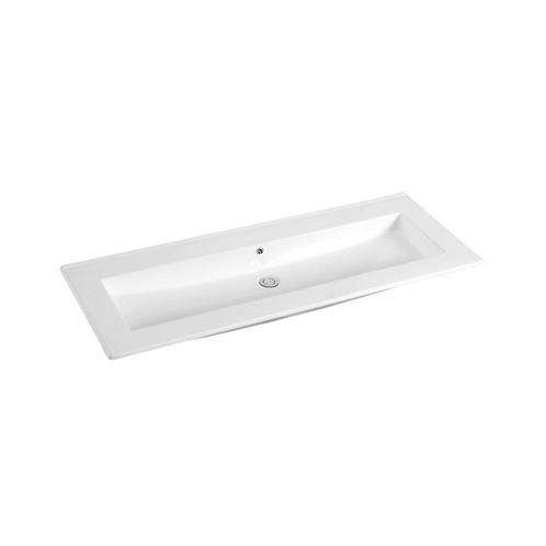 Wastafel Sanilux Classic 120x47x2,5 cm Keramiek Wit Enkel, Doe-het-zelf en Verbouw, Sanitair, Overige typen, Nieuw, Ophalen of Verzenden
