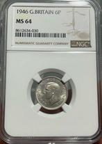 Verenigd Koninkrijk. George VI. 6 Pence 1946 / MS 64 (Zonder, Postzegels en Munten, Munten | Europa | Niet-Euromunten