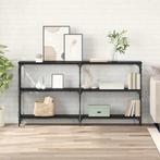 vidaXL Wandtafel Zwart Eiken 156 x 28 x 80,5 cm Bewerkt hout, Huis en Inrichting, Minder dan 45 cm, Verzenden, Nieuw, 70 cm of meer