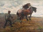 Adriaan Herman Gouwe (1875-1965) - The Ploughman, Antiek en Kunst