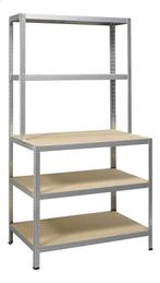 2dekans | Opbergrek Strong Work - metaal en houtlook - 100cm, Doe-het-zelf en Verbouw, Werkbanken, Ophalen of Verzenden, Zo goed als nieuw