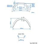 ProPlus Spatbord - Metaal - Verzinkt - Hoekig - 13 inch -..., Auto diversen, Aanhangwagen-onderdelen, Ophalen of Verzenden, Nieuw