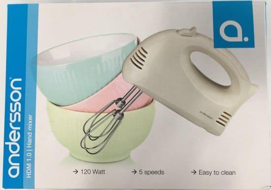 Andersson - Andersson Handmixer 120Watt-5-Speeds, Doe-het-zelf en Verbouw, Elektra en Kabels, Nieuw, Ophalen of Verzenden