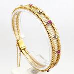 Armband - 18 karaat Geel goud Diamant (Natuurlijk) - Robijn, Nieuw