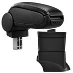 Armsteun Fiat 500 2007-2017 kunstleer zwart met wit stiksel, Auto diversen, Auto-accessoires, Verzenden, Nieuw