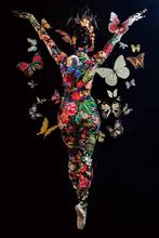 Glasschilderij Butterfly Ballerina B 120x80cm, Nieuw