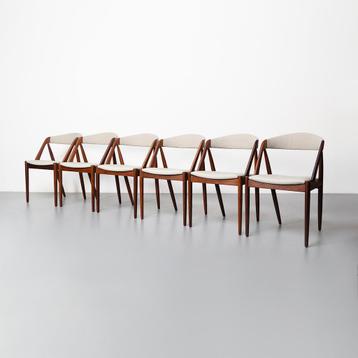 Vintage Deense (Kai Kristiansen) eetkamerstoelen, set van 6 beschikbaar voor biedingen