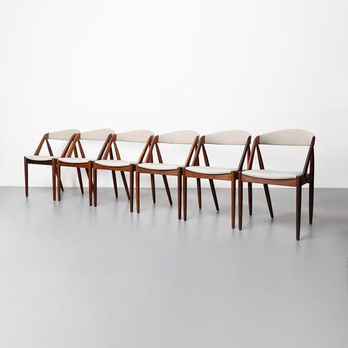 Vintage Deense (Kai Kristiansen) eetkamerstoelen, set van 6, Huis en Inrichting, Stoelen, Vijf, Zes of meer stoelen, Overige kleuren