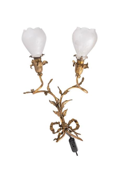 Klassieke Wandlamp, jugendstil Wandlamp, Koperen Muurlamp, Huis en Inrichting, Lampen | Wandlampen, Gebruikt, Overige materialen