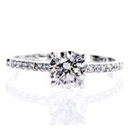 Zonder minimumprijs - Verlovingsring - 14 karaat Witgoud -, Sieraden, Tassen en Uiterlijk, Antieke sieraden