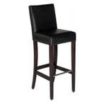 Barkruk | JARNO | Kunstleer/Hout | Black | Wengé Poten |, Verzenden, Nieuw in verpakking