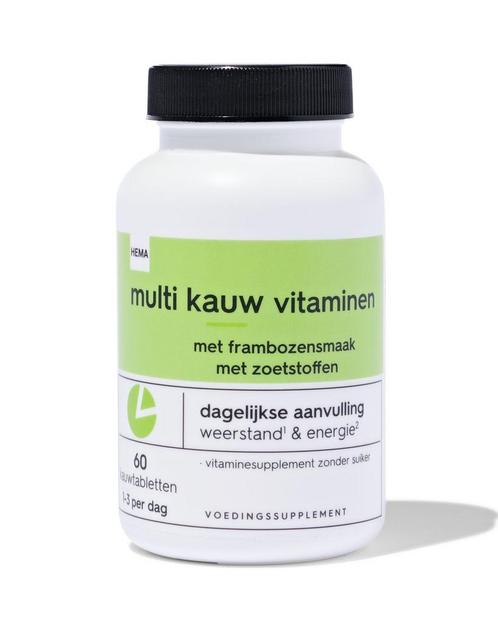 HEMA Multivitamine kauwtabletten 60 stuks 3=50% / 2=30%, Sport en Fitness, Gezondheidsproducten en Wellness, Nieuw, Verzenden