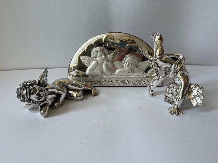 Figuur - Angeli (3) - Gelamineerd zilver, Antiek en Kunst, Curiosa en Brocante