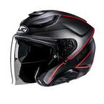 HJC F31 Ludi Zwart Rood Jethelm, Motoren, Nieuw met kaartje, XS, Heren, Verzenden