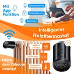 Slimme Radiatorknop - Thermostaatkop - LCD-scherm - Zwart -, Doe-het-zelf en Verbouw, Thermostaten, Verzenden, Zo goed als nieuw
