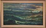 Giuseppe Caselli (1893-1976), Attrib. - Notturno con faro
