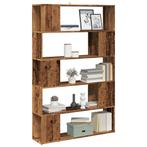 vidaXL Boekenkast/kamerscherm 100x24x155 cm oud houtkleurig, Huis en Inrichting, Kasten | Boekenkasten, Verzenden, Nieuw, Overige houtsoorten