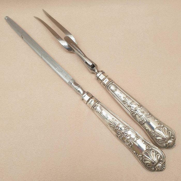New Precision - Bestekset (2) - .925 zilver - Stalen vork &, Antiek en Kunst, Antiek | Meubels | Tafels
