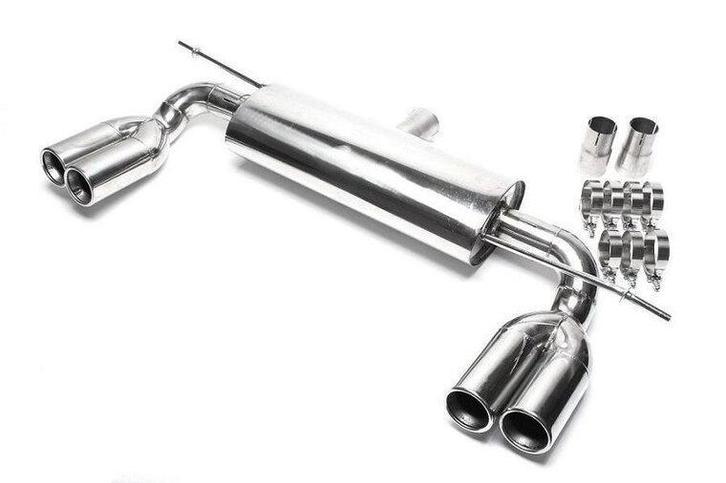 Eind Demper VW Golf 5 / Plus Vier Uitlaten Ronde Sier RL362, Auto-onderdelen, Uitlaatsystemen, Nieuw, Volkswagen