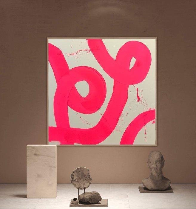 Stefanie Raus - Verschlungen Pink 998 XXL, Antiek en Kunst, Kunst | Schilderijen | Modern