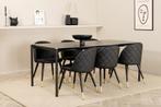 Eettafel - Alex - 190x90 cm - Zwart - Jörn, Huis en Inrichting, Verzenden, Nieuw