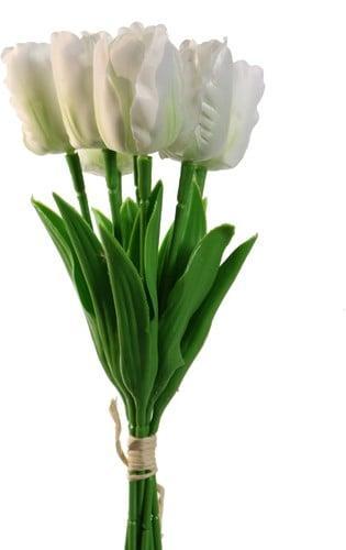 Tulpen wit ivory creme zijden merk: pure 33 cm bundel 7, Huis en Inrichting, Woonaccessoires | Kunstplanten en Kunstbloemen, Nieuw