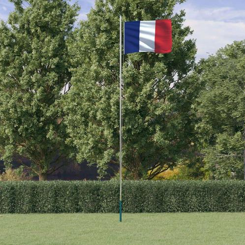 vidaXL Vlag met vlaggenmast Frankrijk 6,23 m aluminium, Diversen, Vlaggen en Wimpels, Nieuw, Verzenden