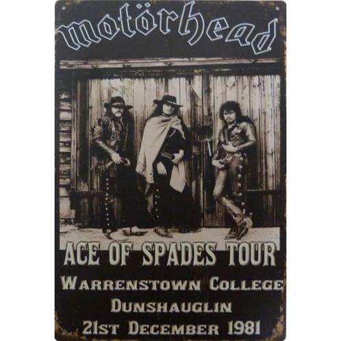 Wandbord reclamebord concert muziek Motörhead Ace bord, Verzamelen, Posters, Nieuw, A4 of kleiner, Muziek, Rechthoekig Staand