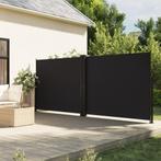 vidaXL Windscherm uittrekbaar 160x600 cm zwart, Tuin en Terras, Verzenden, Nieuw