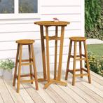 vidaXL 3-delige Barset massief acaciahout, Tuin en Terras, Tuinsets en Loungesets, Verzenden, Nieuw, Hout, 2 zitplaatsen