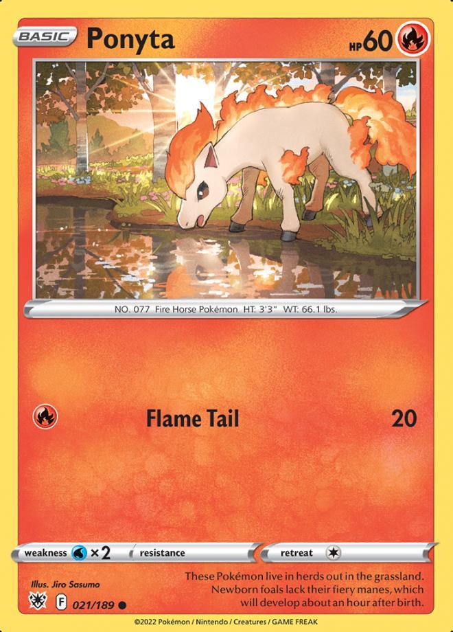 Ponyta  021/189 Astral Radiance, Hobby en Vrije tijd, Verzamelkaartspellen | Pokémon, Losse kaart, Nieuw, Foil, Ophalen of Verzenden