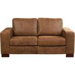 Leren bank Enjoy - 2 zits - Kenia Brown (bruin) - Poten, Huis en Inrichting, Banken | Bankstellen, 150 tot 200 cm, Nieuw, Ophalen of Verzenden