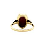 Gouden vintage ring met bloedkoraal 14 krt, Ophalen of Verzenden, Nieuw