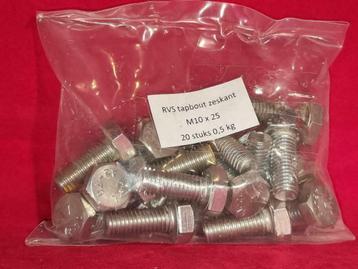 Goedkoop! RVS 6kbouten, moeren, ringen, zelf borende schroef