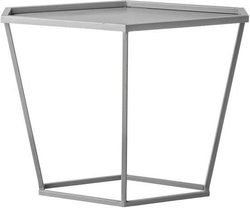 Bloomingville - Bijzettafel - L52xW37xH49 cm - Grijs Metaal, Huis en Inrichting, Tafels | Bijzettafels, Verzenden