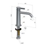 Wastafelmengkraan Hotbath Ace 1-Hendel Gebogen 15.5 cm, Doe-het-zelf en Verbouw, Ophalen of Verzenden, Nieuw