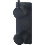 Wiesbaden Caral Inbouwthermostaat - 2-weg - Rond - Mat Zwart, Ophalen of Verzenden, Nieuw