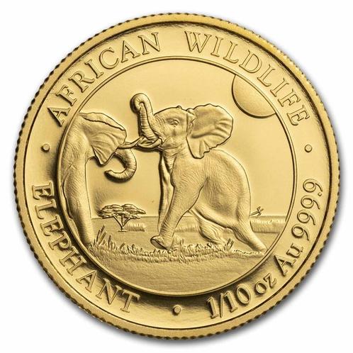 Gouden Somalische Olifant 1/10 oz 2024, Postzegels en Munten, Munten | Afrika, Losse munt, Goud, Overige landen, Verzenden