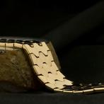 8 Krt. Brede fantasie schakel armband | 18 cm (bakslot), Sieraden, Tassen en Uiterlijk, Antieke sieraden, Ophalen of Verzenden