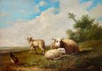 Auguste Bonheur (1824-1884) - Schapen in landschap, Antiek en Kunst, Kunst | Schilderijen | Klassiek