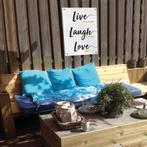 Tuinposter - Live Love Laugh - 100x70cm, Ophalen of Verzenden, Nieuw