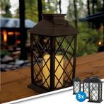 Solar lantaarn &#39;Candle II&#39; - Voordeelset 3 stuks, Tuin en Terras, Buitenverlichting, Zonne-energie, Kunststof, Verzenden